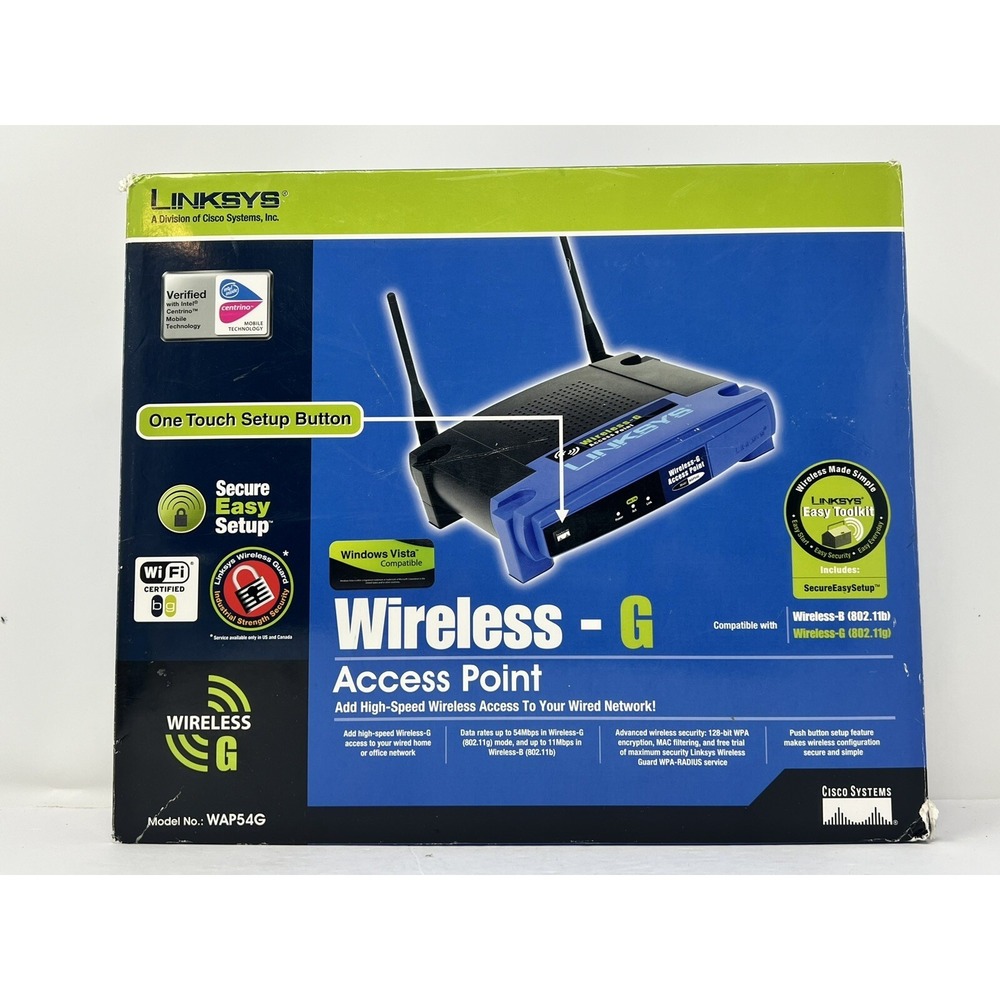 Linksys Wireless-G Access Point EXCELLENT CONDITION internet modem high speed